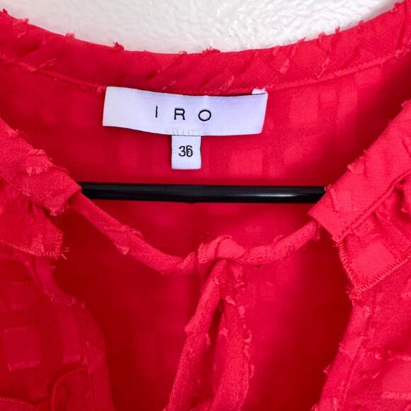 IRO Ragnhild Swing Textured Babydoll Tank in Red/Orange Size 6 / 36 - Picture 3 of 6